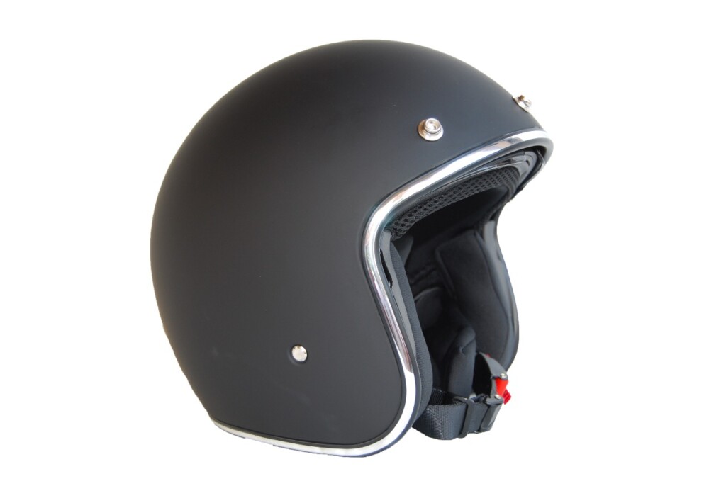 Casco jet custom kum k-588 negro mate