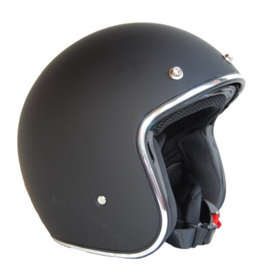 Casco jet custom kum k-588 negro mate