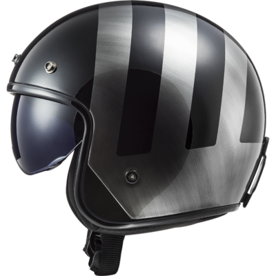 Casco jet custom of601 bob lines black jeans