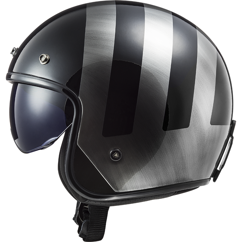 Casco jet custom of601 bob lines black jeans