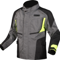 Chaqueta LS2 Phase para hombre en color gris.negro.fluor