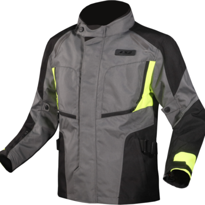 Chaqueta LS2 Phase para hombre en color gris.negro.fluor