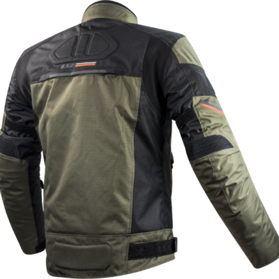 Chaqueta Ls2 Shadow man olive khaki H-vis orange