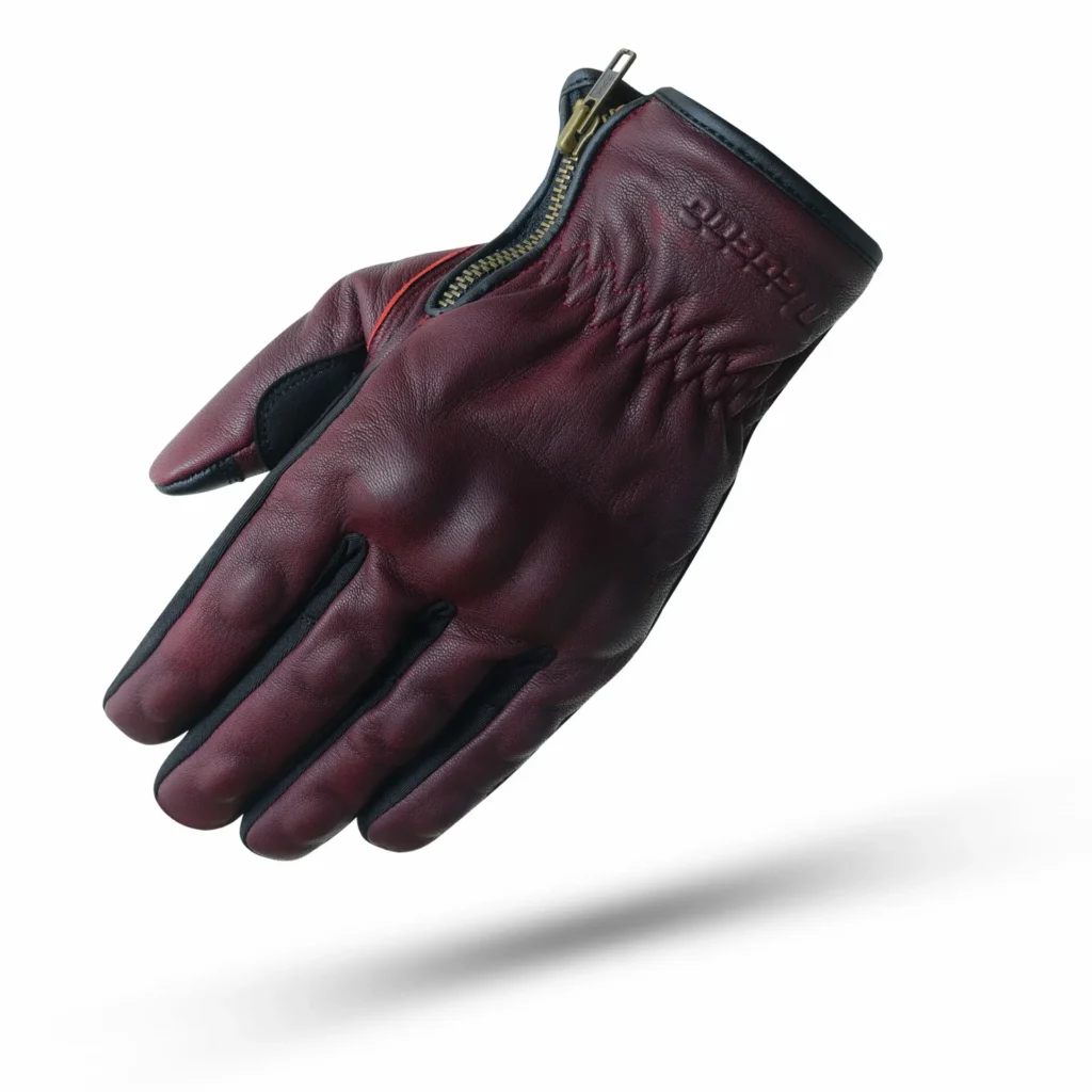 Guantes de piel Indus vino rojo para invierno (Mujer)