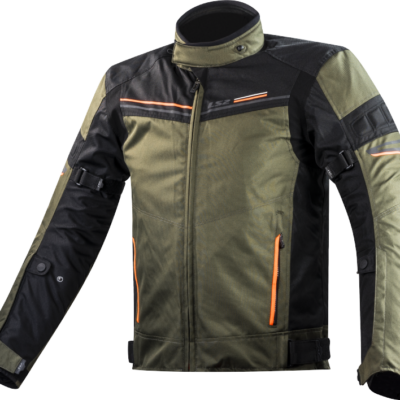 Chaqueta Ls2 Shadow man olive khaki H-vis orange