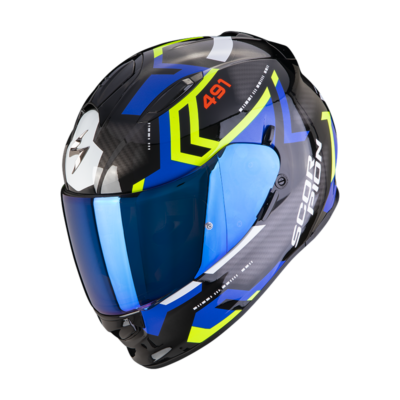 Exo-491 casco integral scorpion Spin fluor/azul