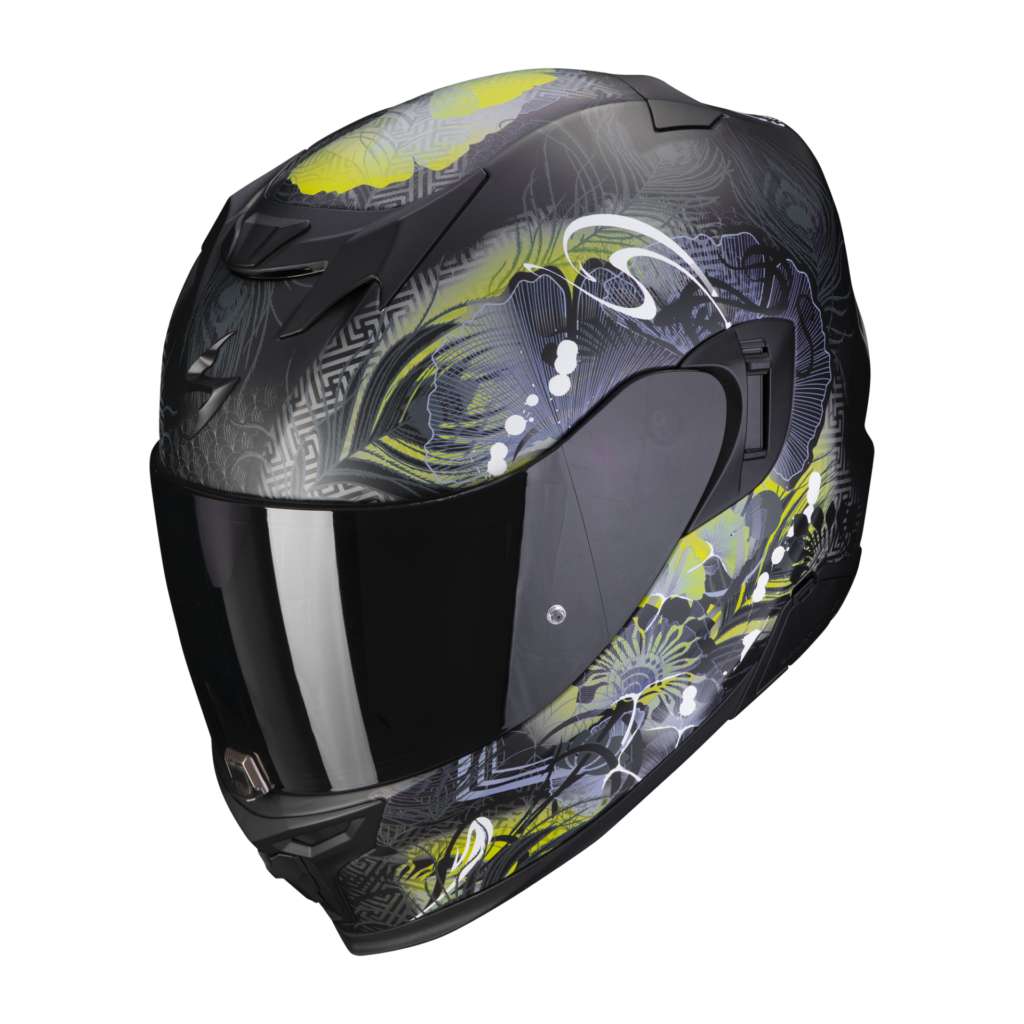 Exo-520 air casco integral scorpion Fasta Melrose negro mate amarillo