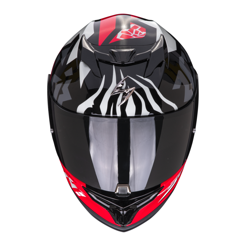 Exo-520 air casco integral scorpion Rok bagoros negro/rojo