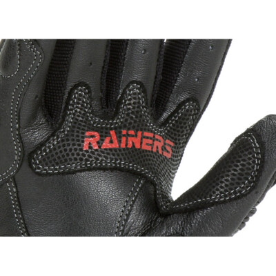 Guantes ROAD-N cuero perforado verano negro rainers