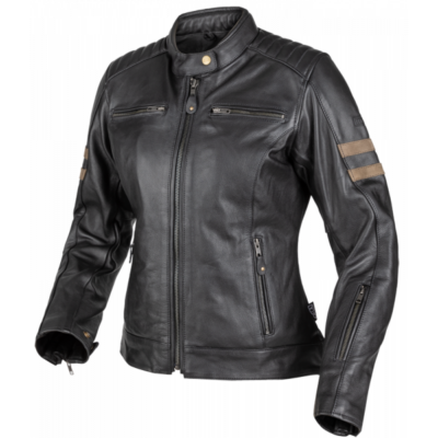 Legend chaqueta de piel para moto con protecciones negro Mujer (lady)