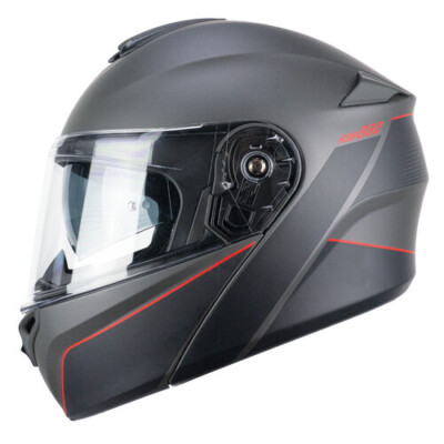 Casco modular BER 568X negro rojo cgm