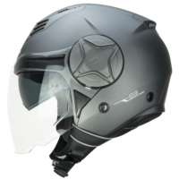 Casco jet ILLI 169 pantalla larga con gafas solar antracite mate cgm
