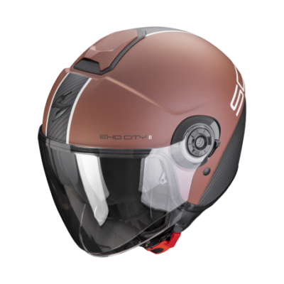 Casco jet EXO CITY II carbo marron megro scorpion