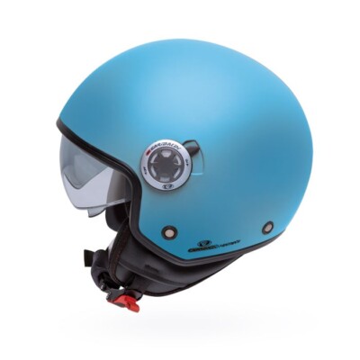 Casco jet g20 con gafas solar garibaldi color azul caribe