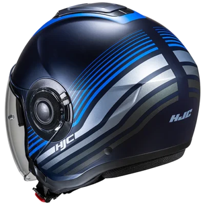 Casco jet i40n dova negro azul gris HJC