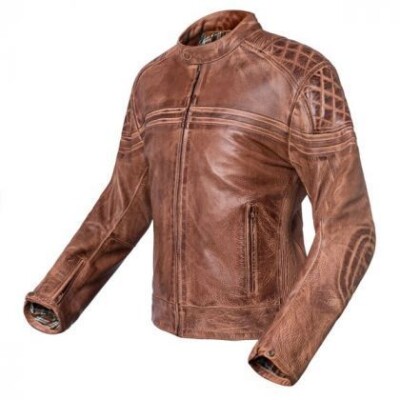 Chaqueta Invictus eros de cuero marron desgastado hombre