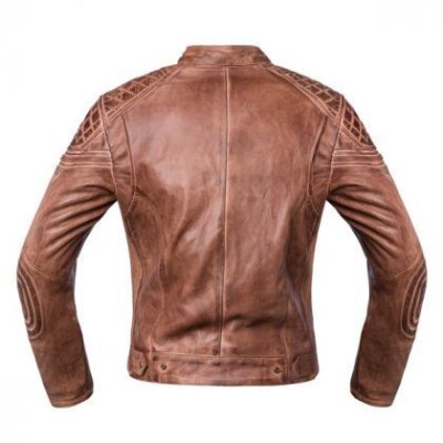 Chaqueta Invictus eros de cuero marron desgastado hombre