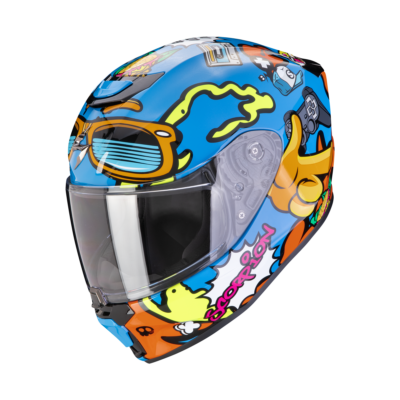 Casco integral EXO-JNR fun azul naranja