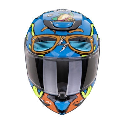 Casco integral EXO-JNR fun azul naranja