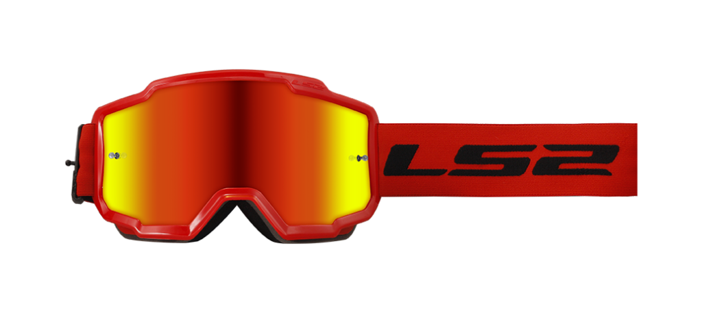 Gafas Charger ls2 IRIDIUM VISOR rojo motocross