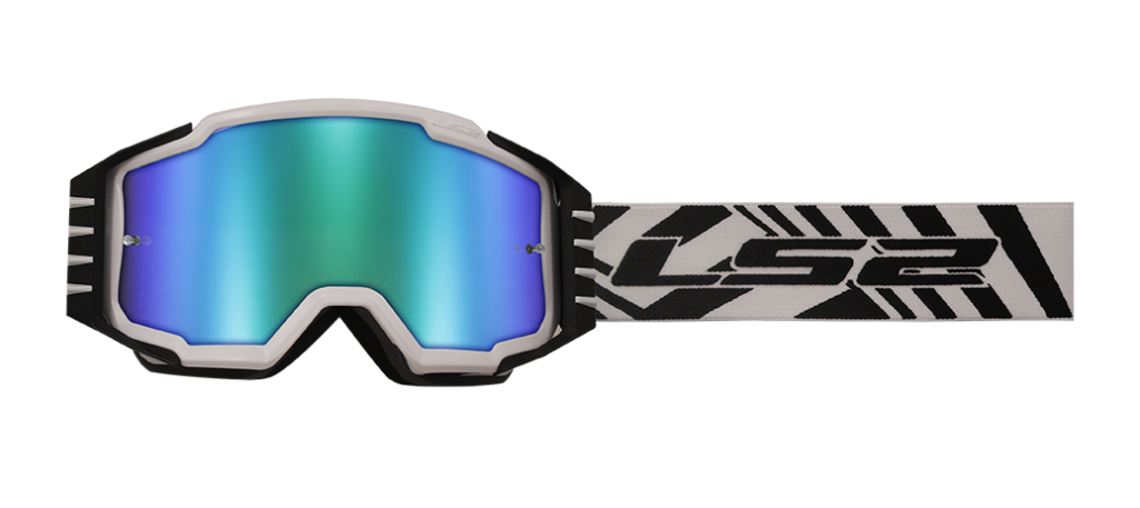 Gafas Charger pro ls2 blanco IRIDIUM VISOR motocross